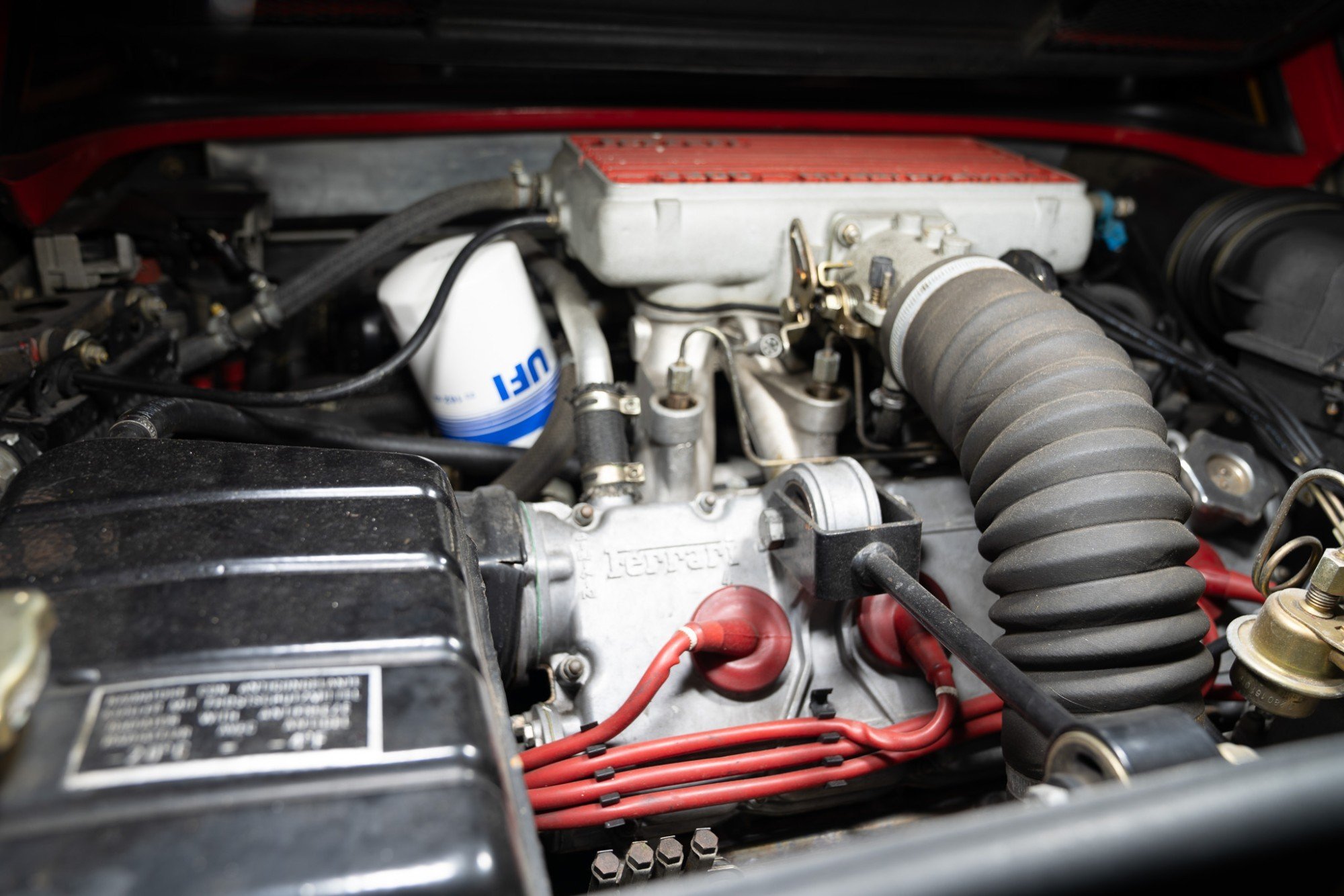 1986 Ferrari 328 GTS in Rosso Corsa, engine photo 2