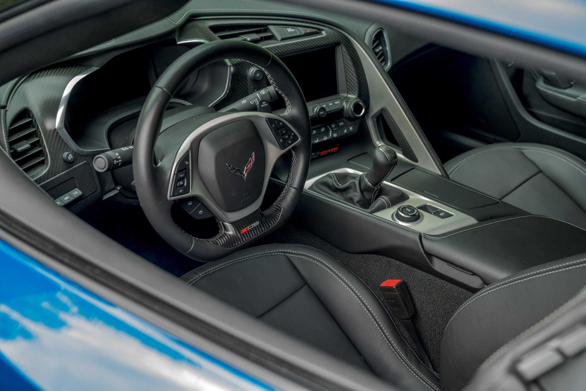 2016 Chevrolet Corvette Z06 in Laguna Blue Tintcoat, interior photo 4