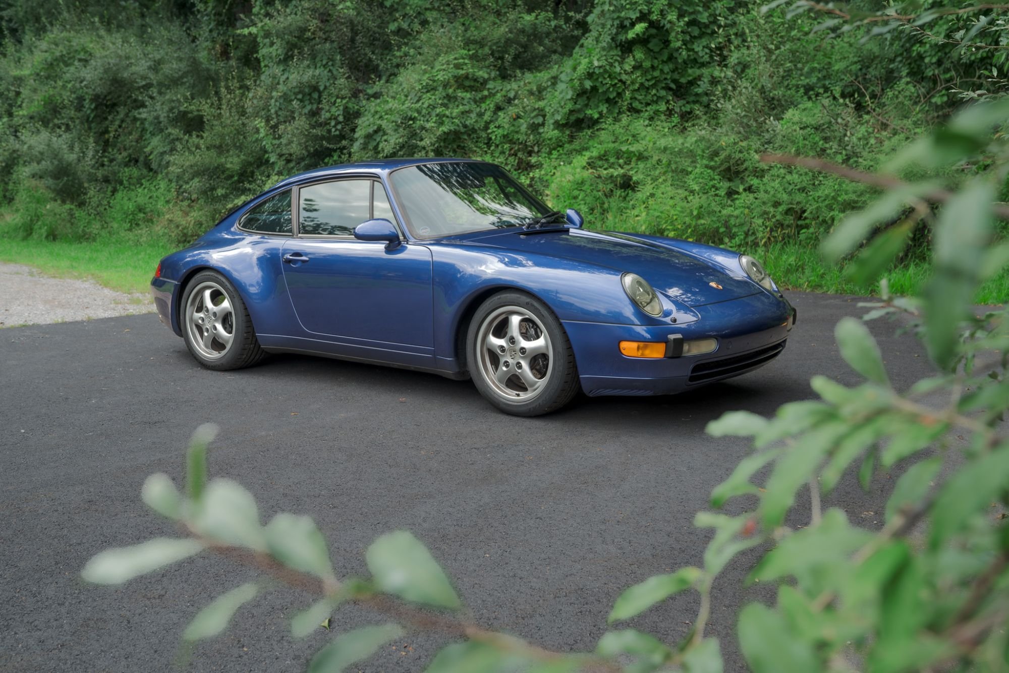1997 Porsche 911 Carrera in Zenith Blue Metallic, hero photo