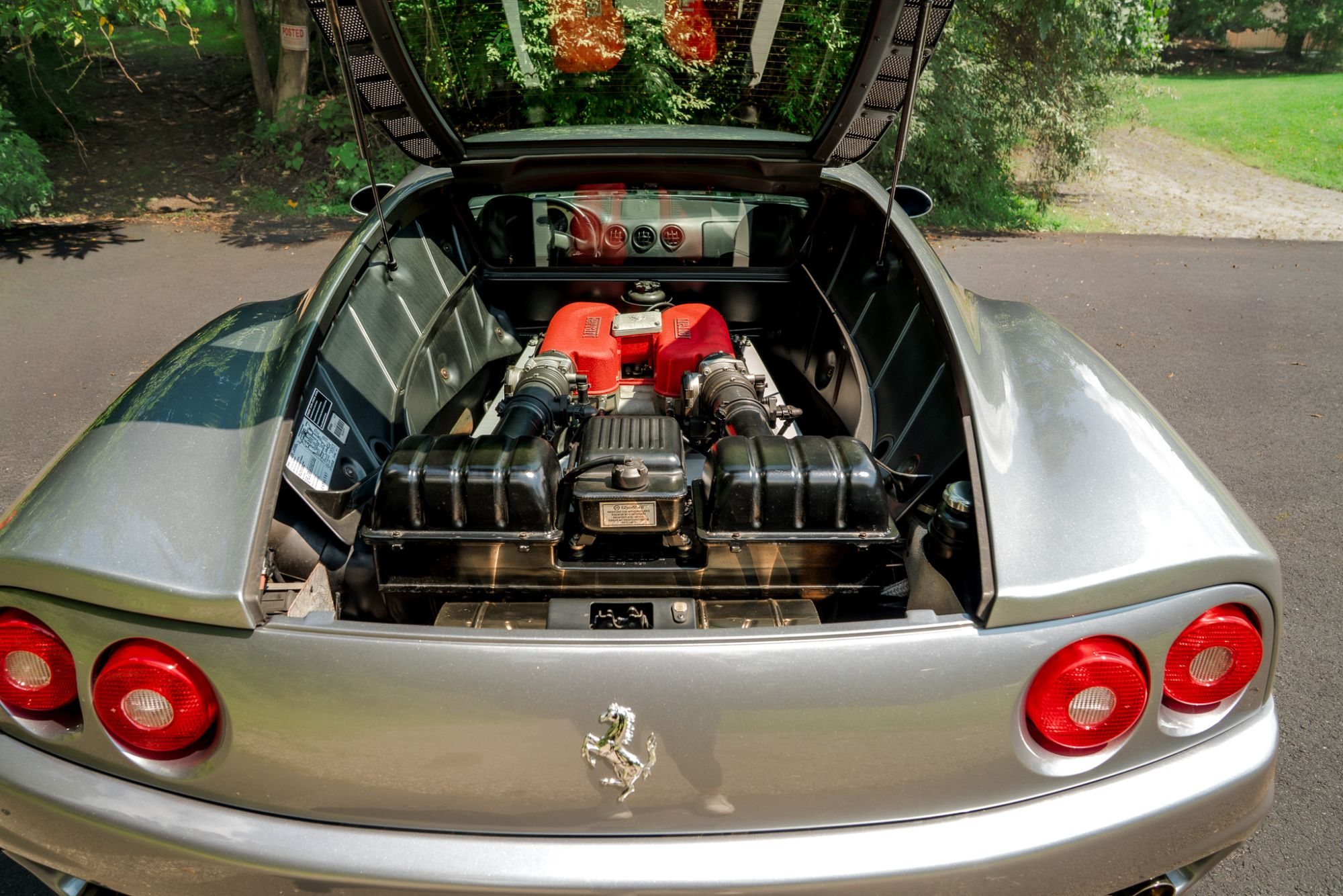 2000 Ferrari 360 Modena/Modena F1 in Grigio Titanio, engine photo 6