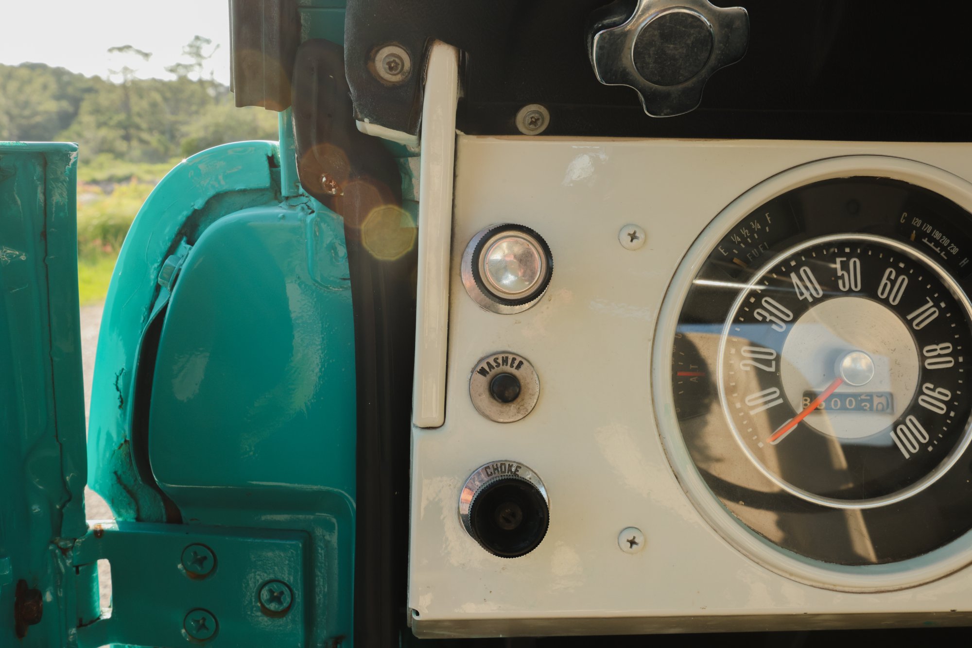 1967 Ford Bronco in Frost Turquoise Paint, interior photo 3