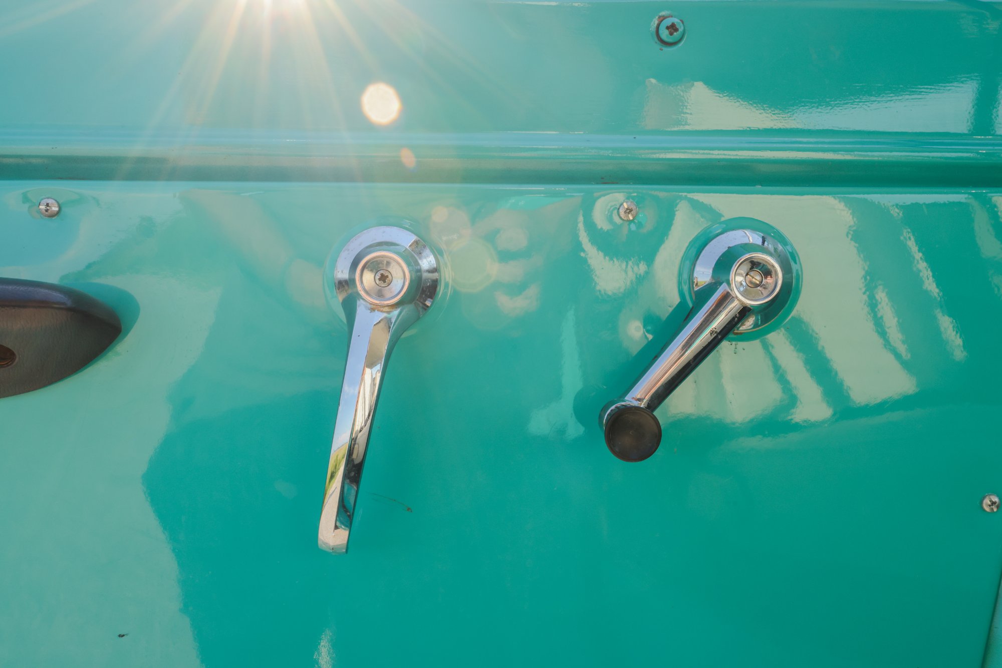 1967 Ford Bronco in Frost Turquoise Paint, interior photo 2