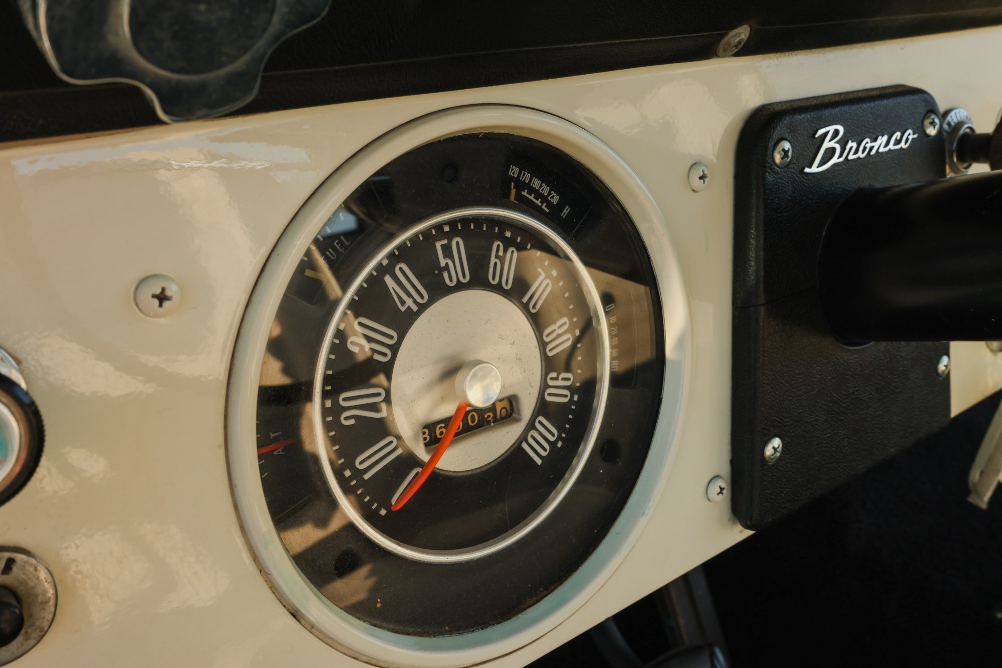 1967 Ford Bronco in Frost Turquoise Paint, interior photo 4