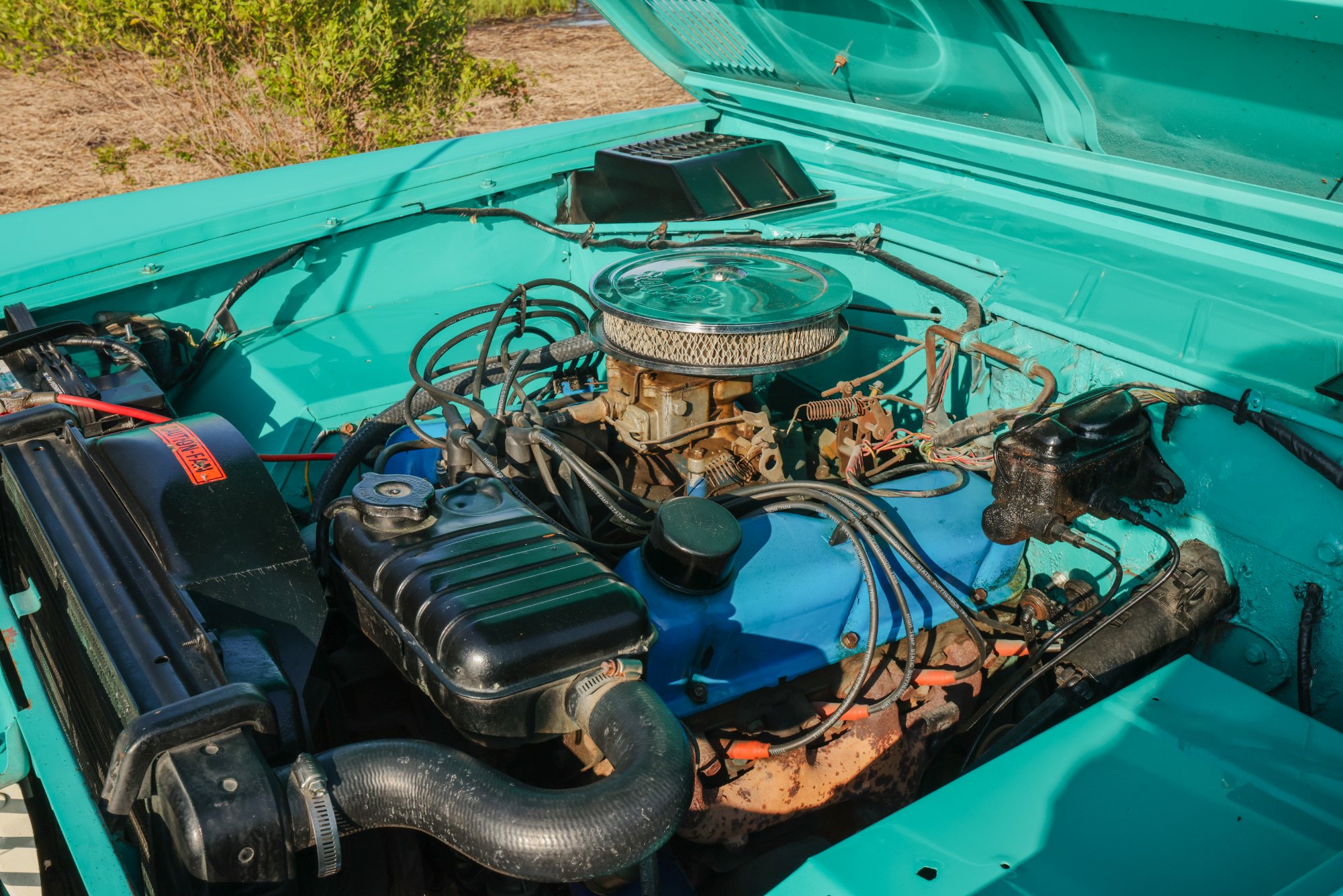 1967 Ford Bronco in Frost Turquoise Paint, engine photo 3