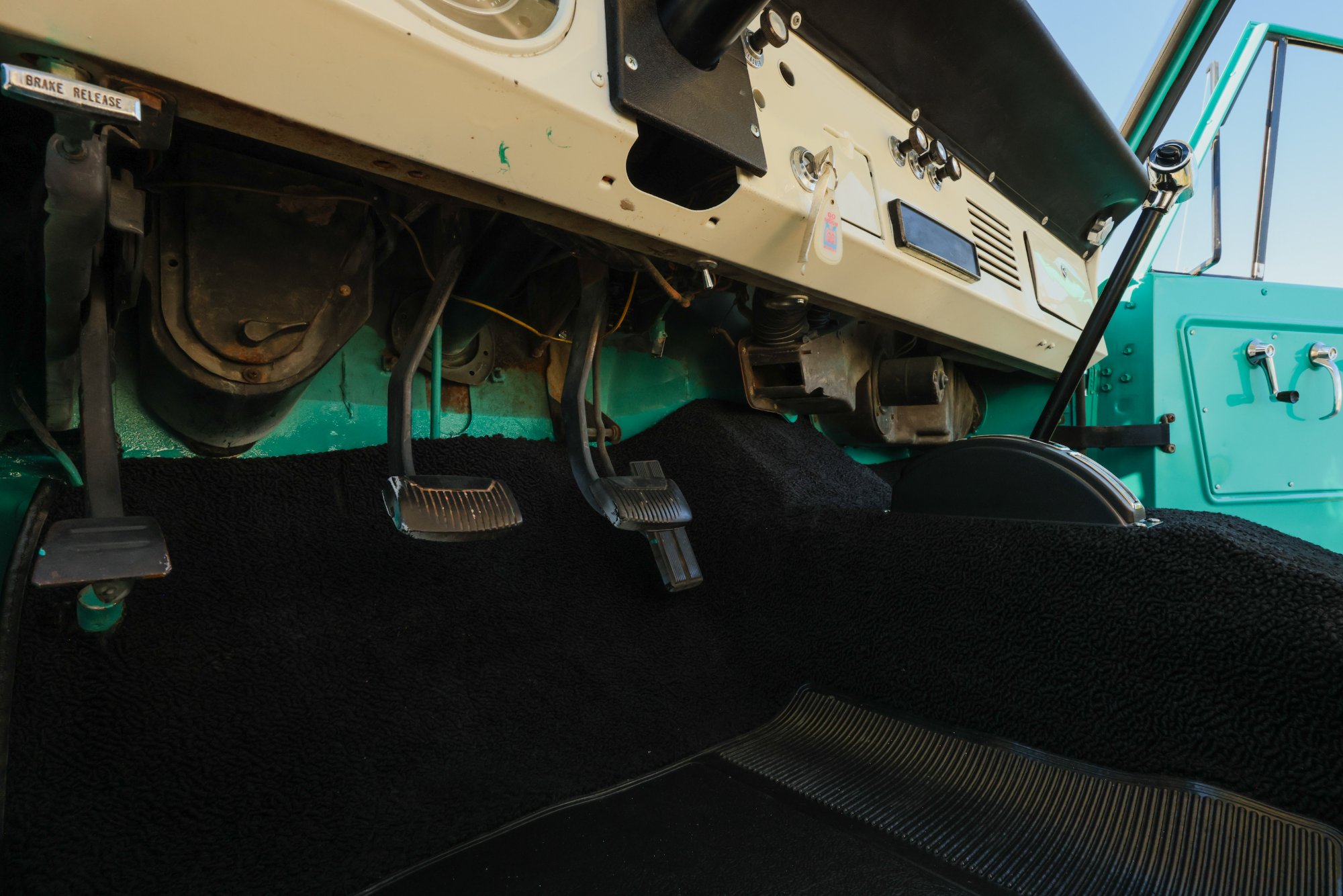 1967 Ford Bronco in Frost Turquoise Paint, interior photo 12