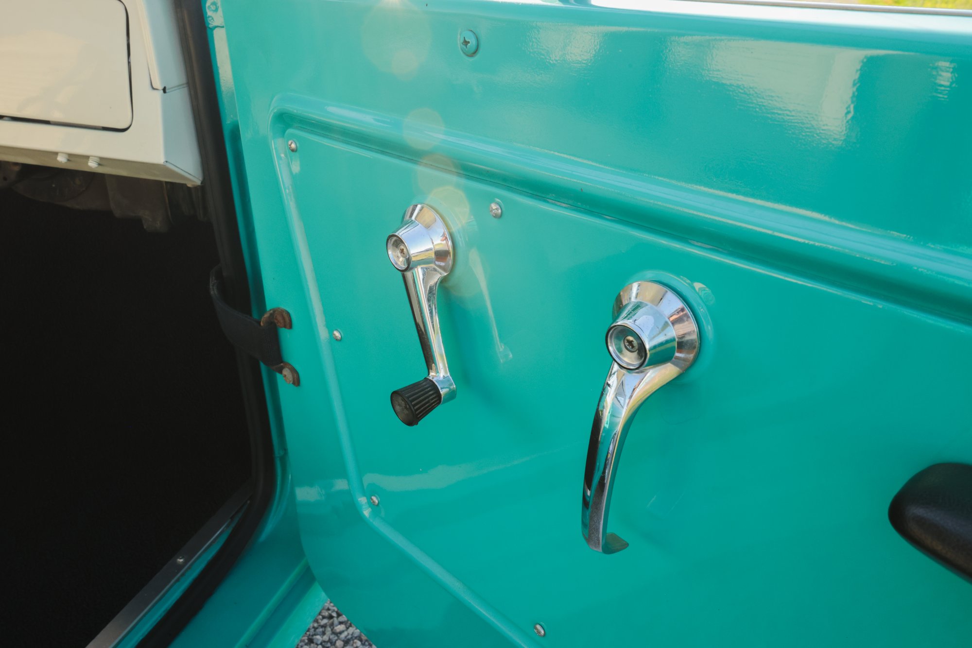 1967 Ford Bronco in Frost Turquoise Paint, interior photo 14