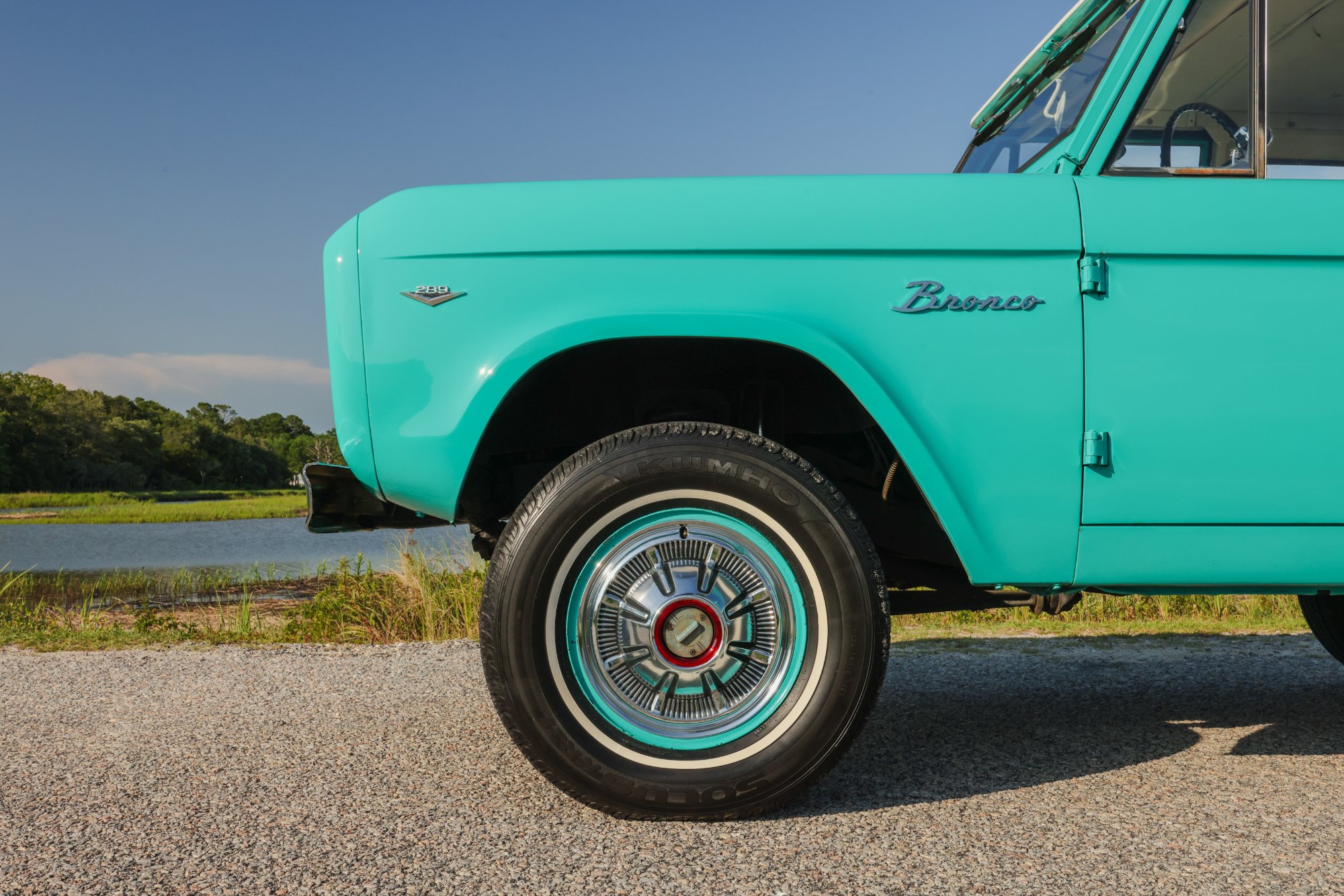 1967 Ford Bronco in Frost Turquoise Paint, exterior photo 34