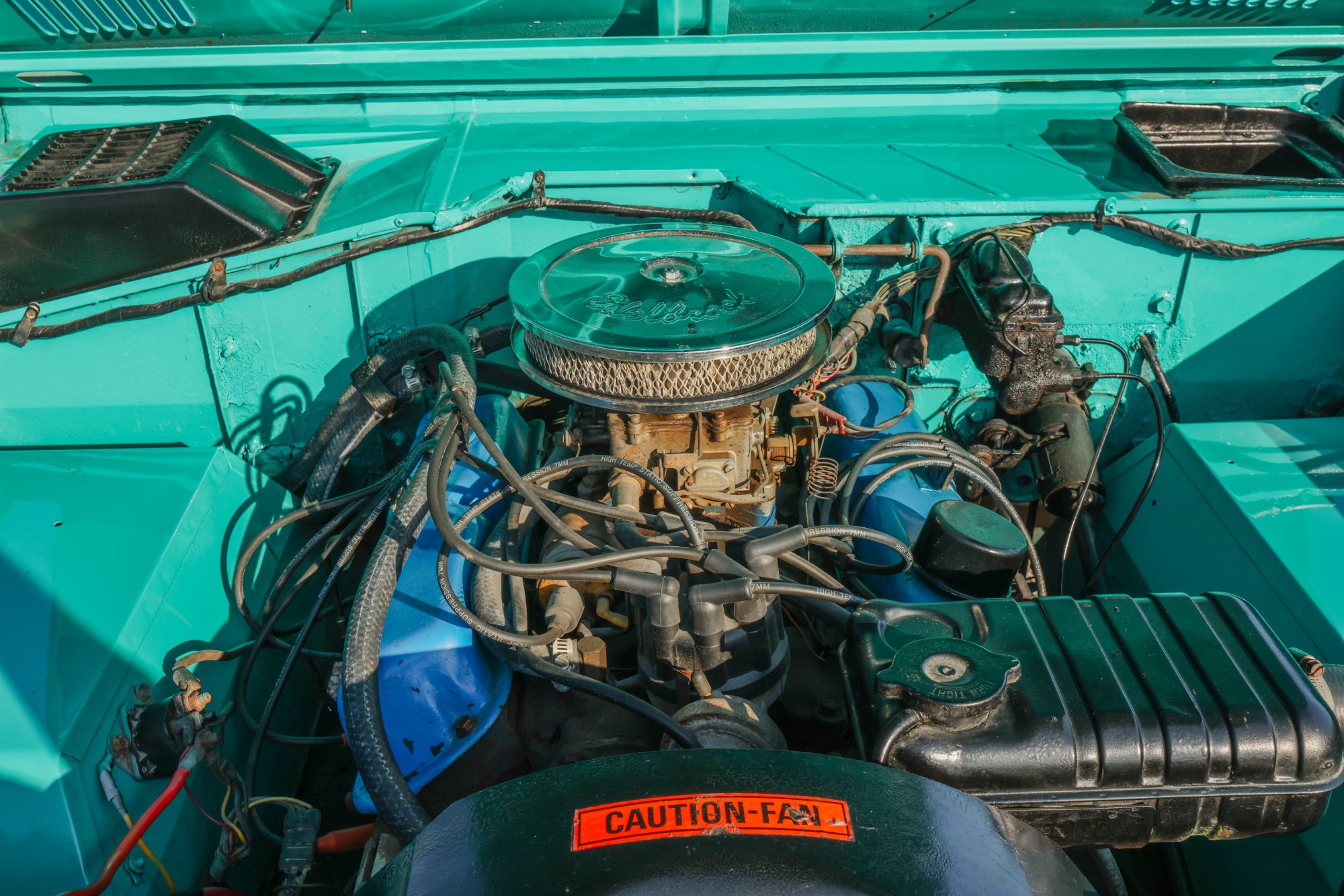 1967 Ford Bronco in Frost Turquoise Paint, engine photo 2