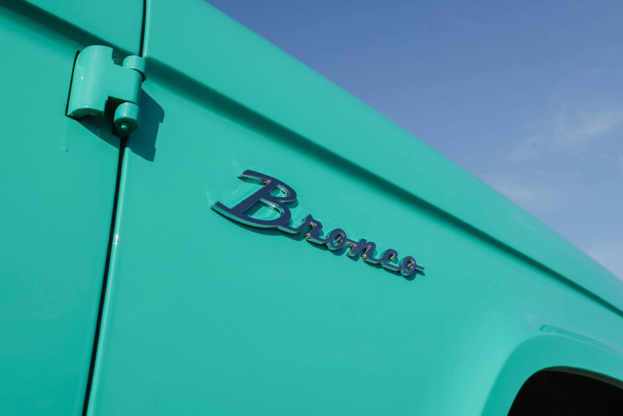 1967 Ford Bronco in Frost Turquoise Paint, exterior photo 22