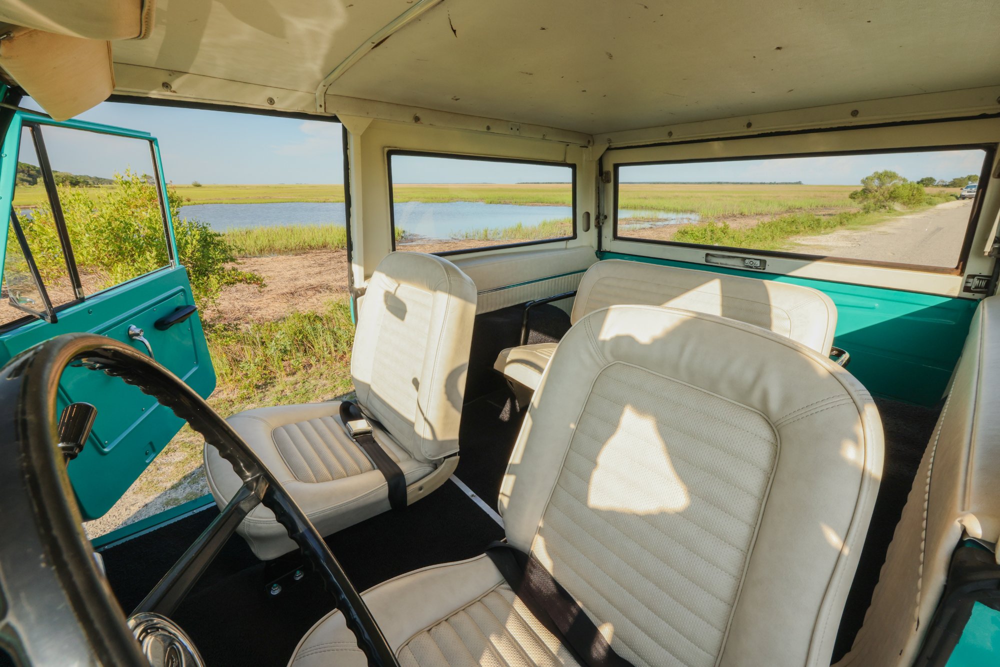 1967 Ford Bronco in Frost Turquoise Paint, interior cover photo