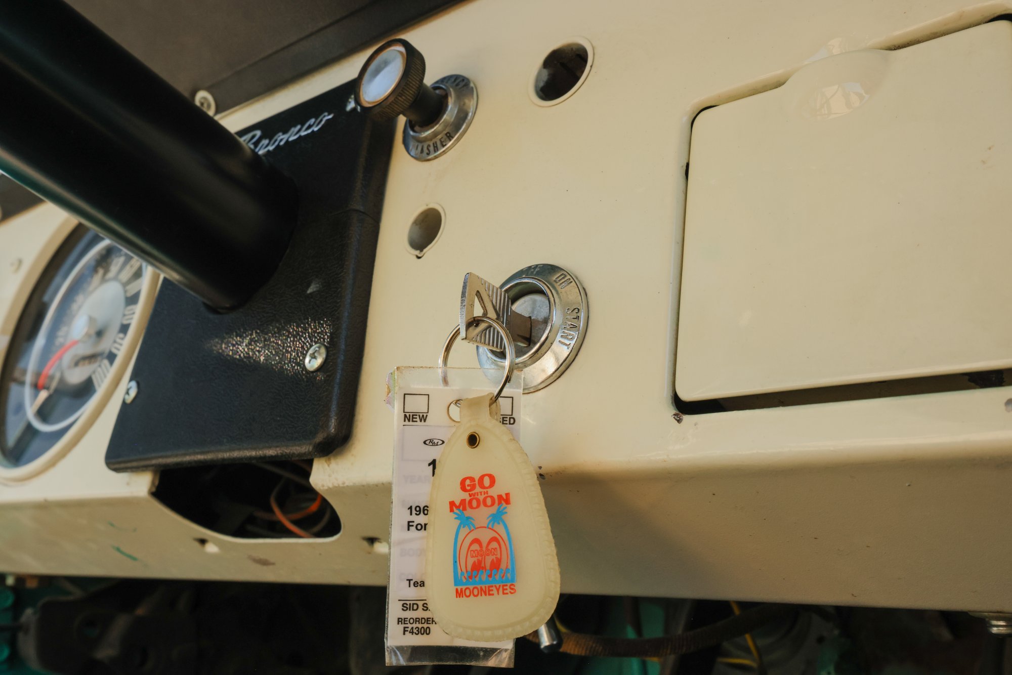 1967 Ford Bronco in Frost Turquoise Paint, interior photo 19