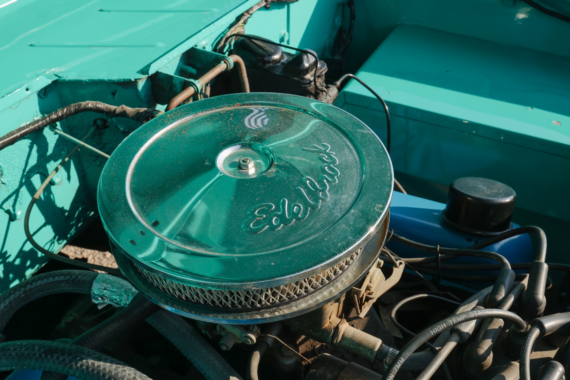1967 Ford Bronco in Frost Turquoise Paint, engine photo 5
