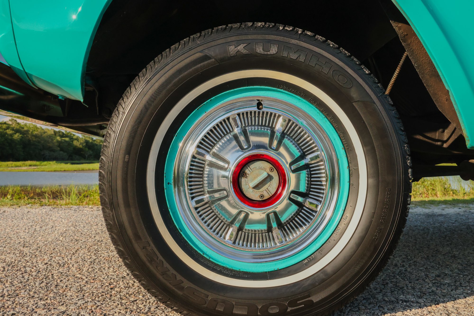 1967 Ford Bronco in Frost Turquoise Paint, exterior photo 59
