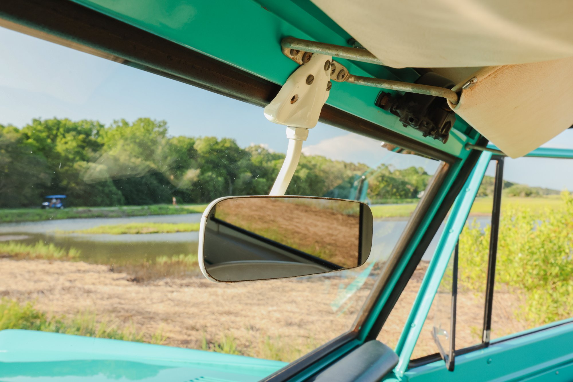 1967 Ford Bronco in Frost Turquoise Paint, interior photo 25