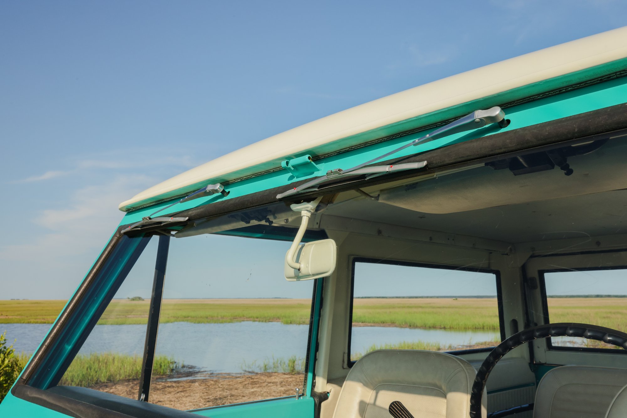 1967 Ford Bronco in Frost Turquoise Paint, exterior photo 49
