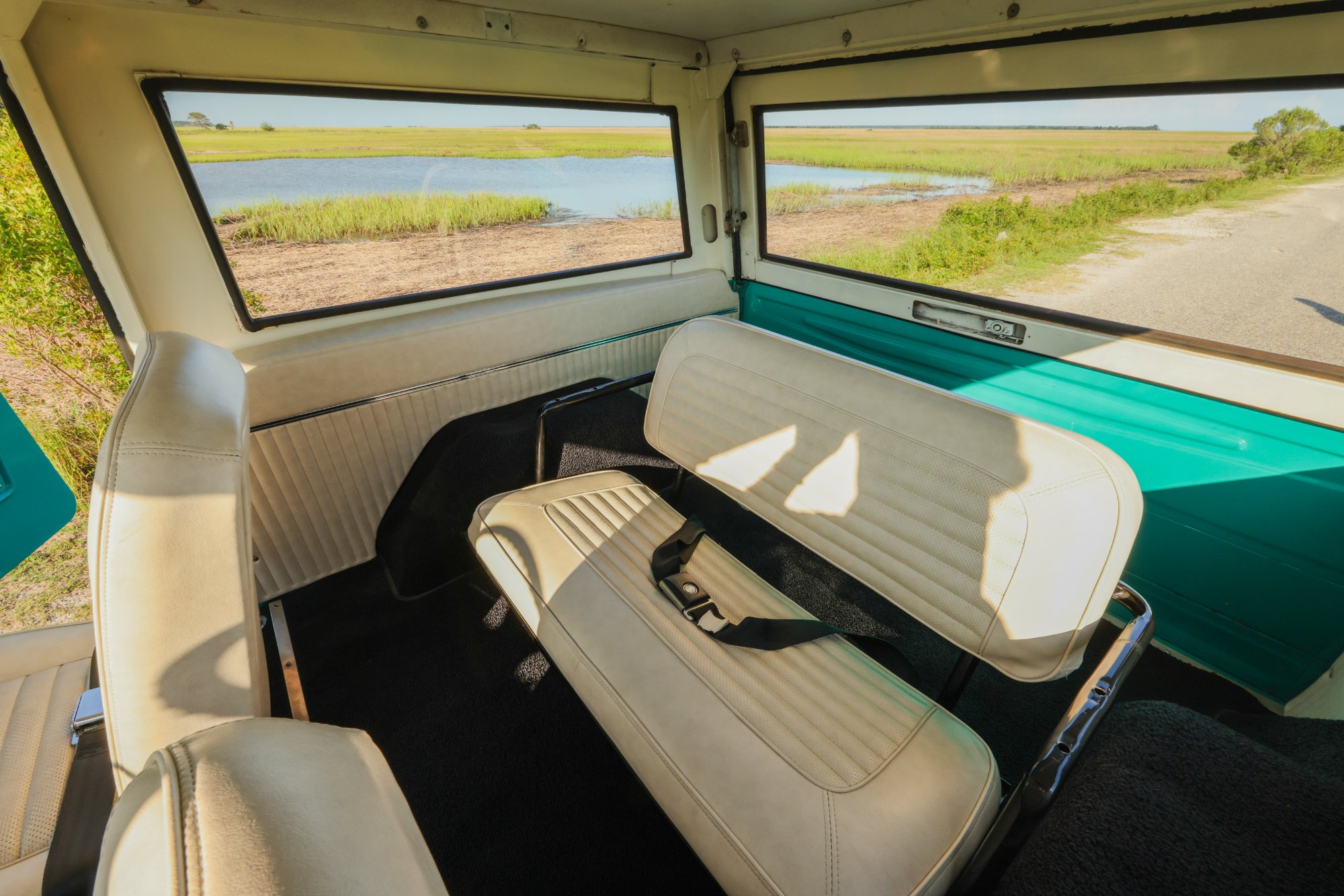 1967 Ford Bronco in Frost Turquoise Paint, interior photo 11