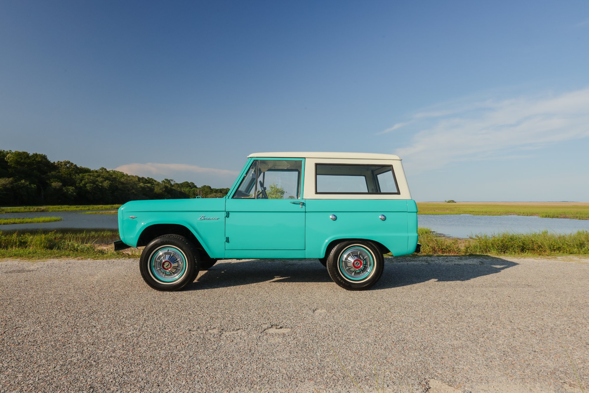 1967 Ford Bronco in Frost Turquoise Paint, exterior cover photo