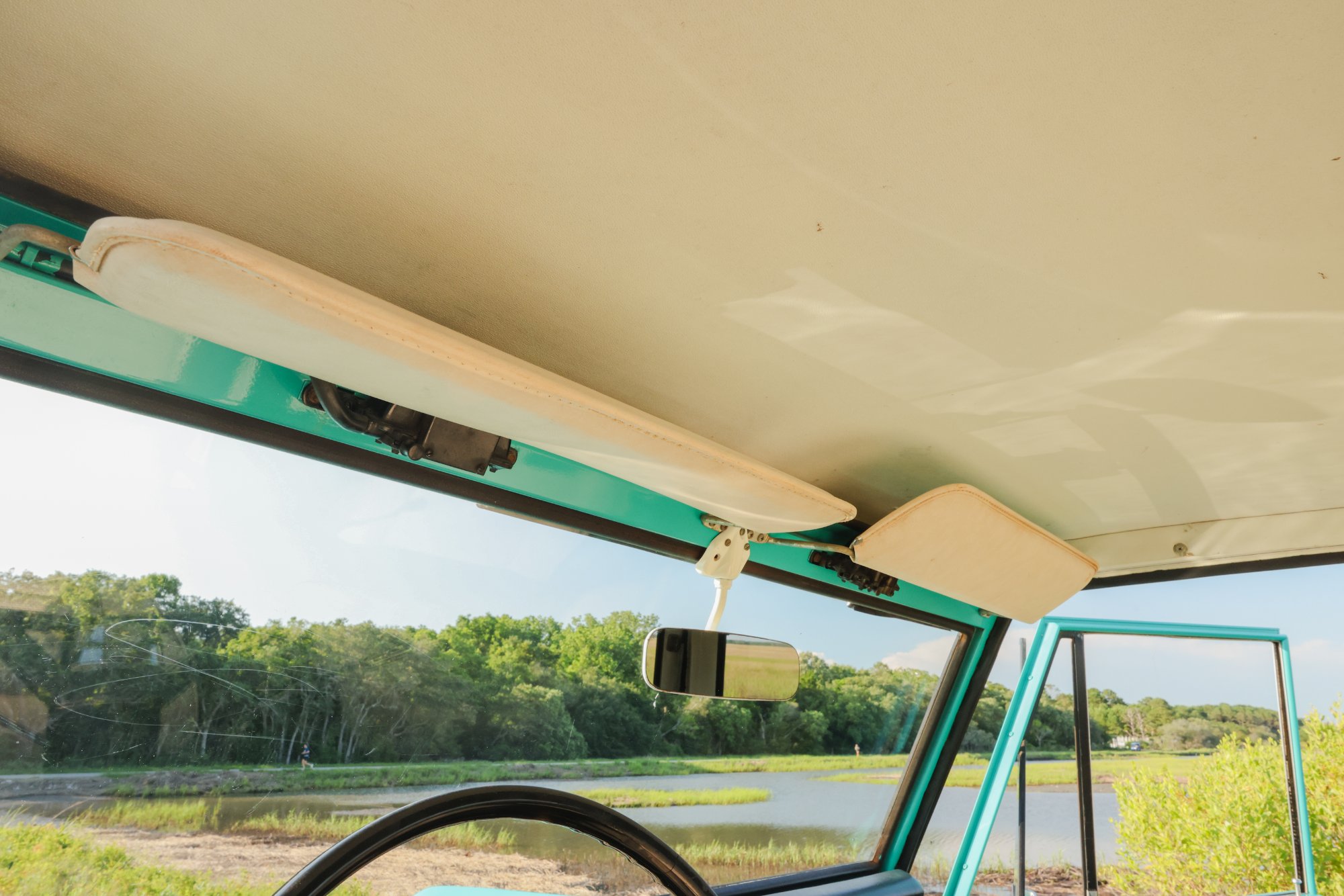 1967 Ford Bronco in Frost Turquoise Paint, interior photo 23