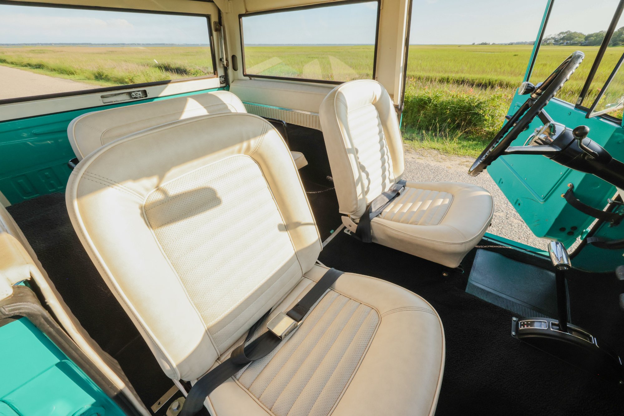 1967 Ford Bronco in Frost Turquoise Paint, interior photo 17