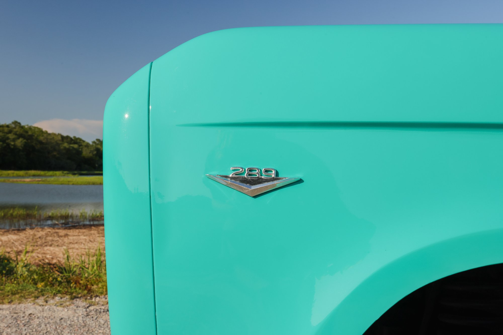1967 Ford Bronco in Frost Turquoise Paint, exterior photo 38